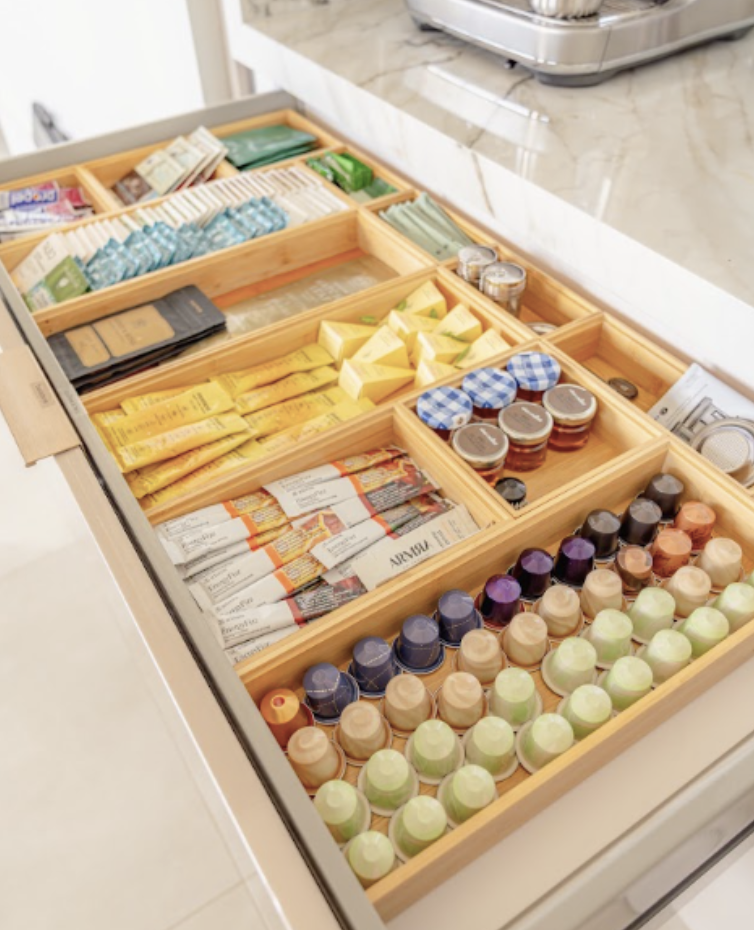 Organized Pull Out Kitchen Drawer | Sorted Spaces