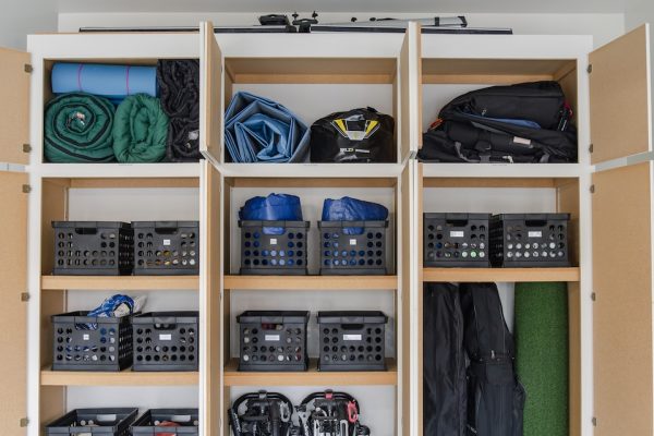 Organized Garage Storage Cabinets