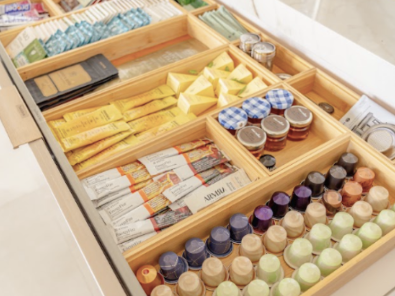 Organized Pull Out Kitchen Drawer